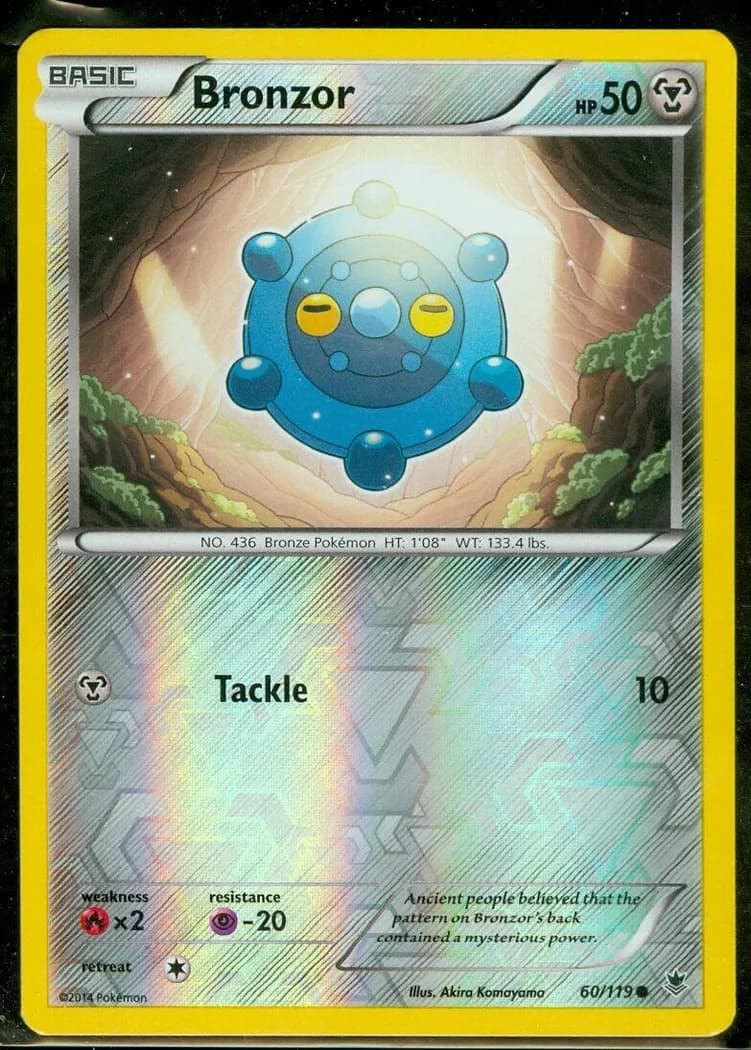 Bronzor reverse holo card front, Phantom Forces 60/119