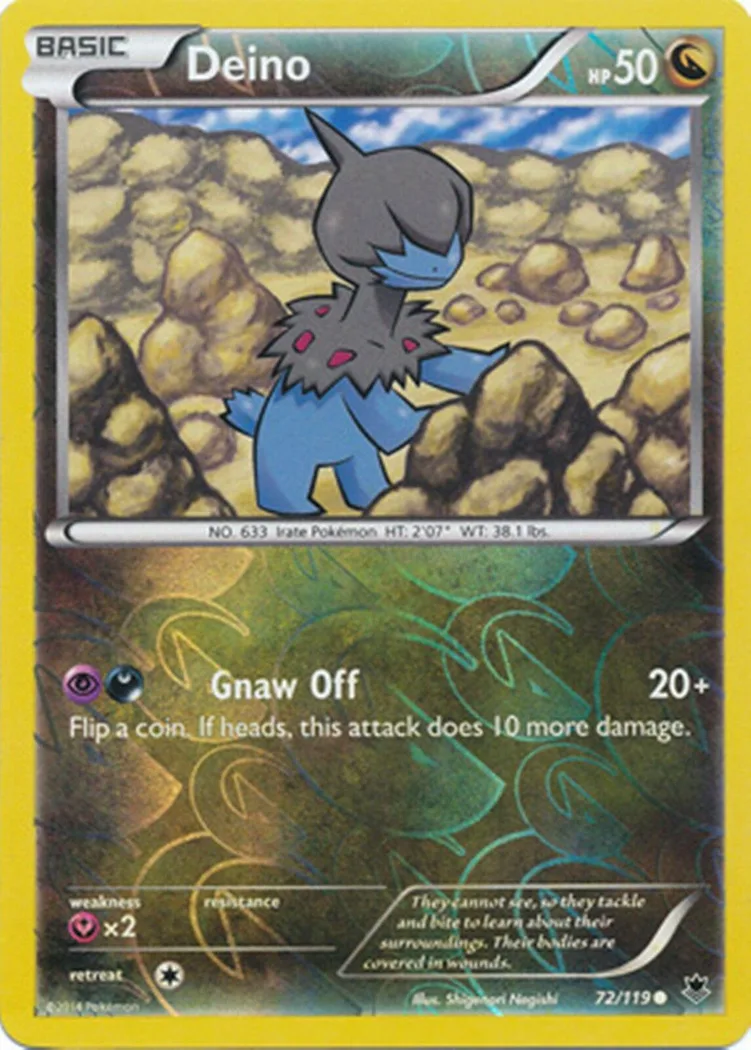 Deino reverse holo card front, Phantom Forces 72/119