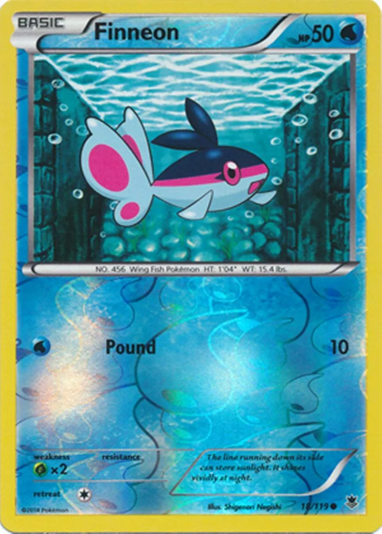 Finneon reverse holo card front, Phantom Forces 18/119