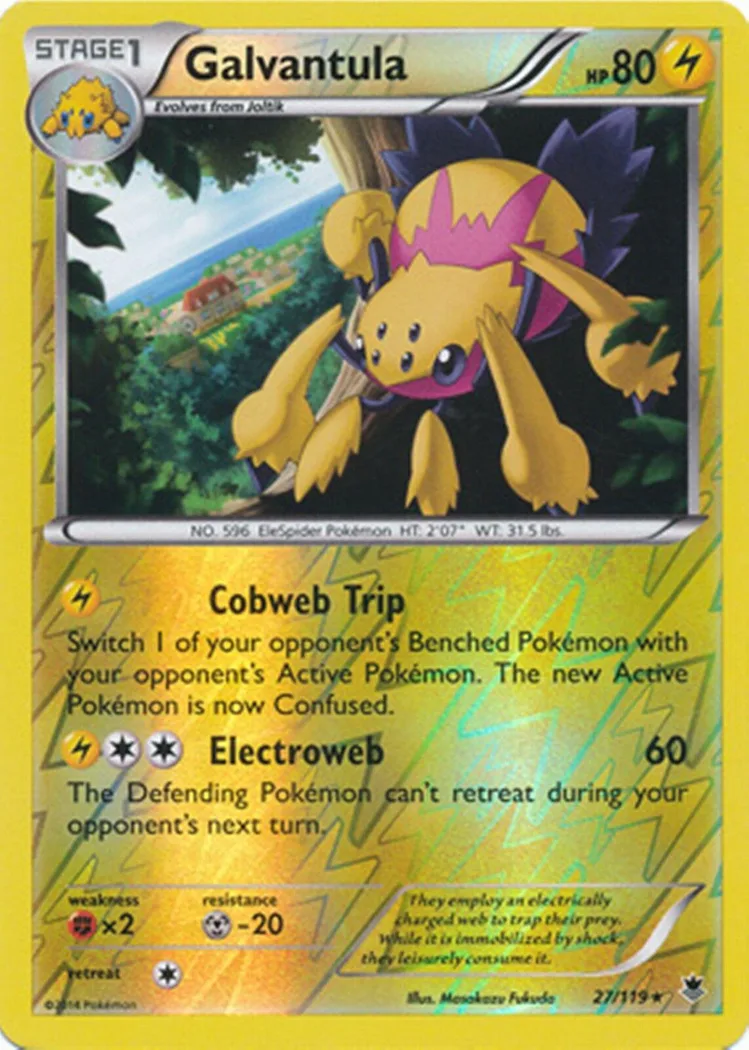 Galvantula reverse holo card front, Phantom Forces 27/119