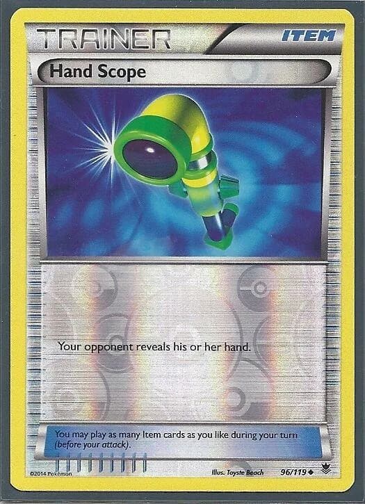 Hand Scope reverse holo card front, Phantom Forces 96/119