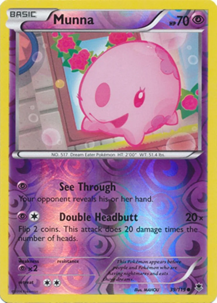 Munna reverse holo card front, Phantom Forces 39/119