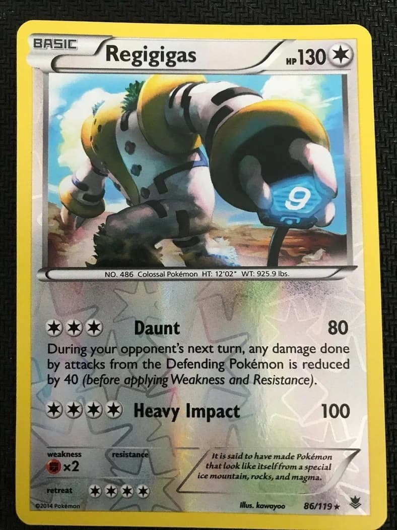 Regigigas reverse holo card front, Phantom Forces 86/119