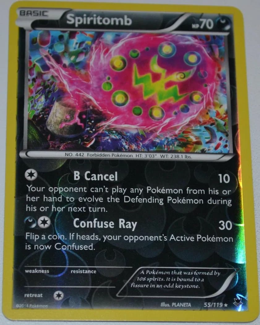 Spiritomb reverse holo card front, Phantom Forces 55/119