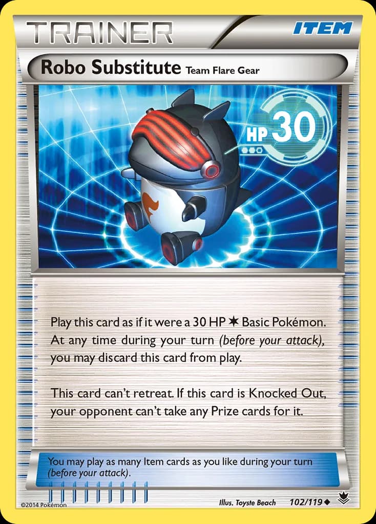 Phantom Forces Robo Substitute Team Flare Gear card front, 102/119