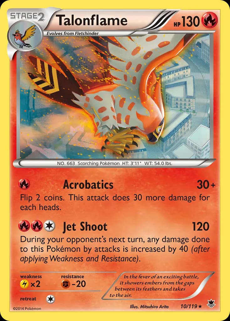 Phantom Forces Talonflame card front, 10/119