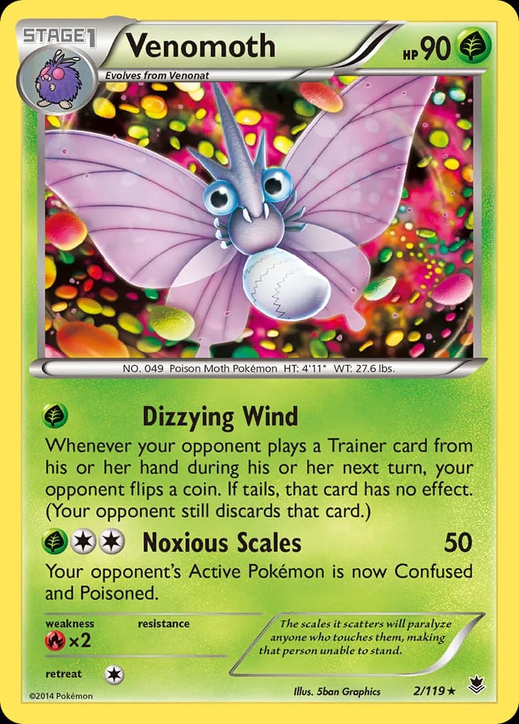 Phantom Forces Venomoth card front, 2/119