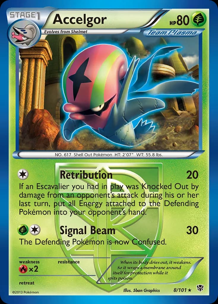 Plasma Blast Accelgor card front, 8/101