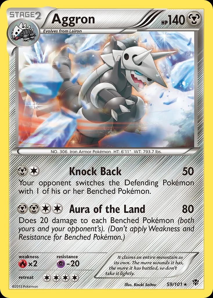 Plasma Blast Aggron card front, 59/101