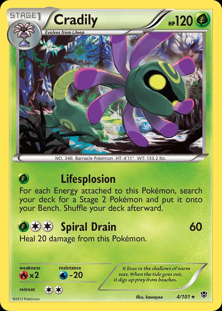 Plasma Blast Cradily card front, 4/101