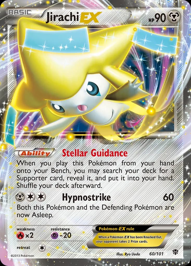Jirachi-EX card front, Plasma Blast 60/101