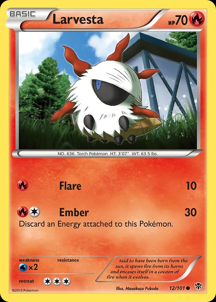 Plasma Blast Larvesta card front, 12/101