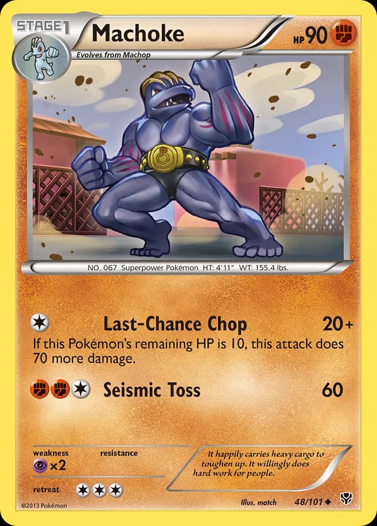 Plasma Blast Machoke card front, 48/101