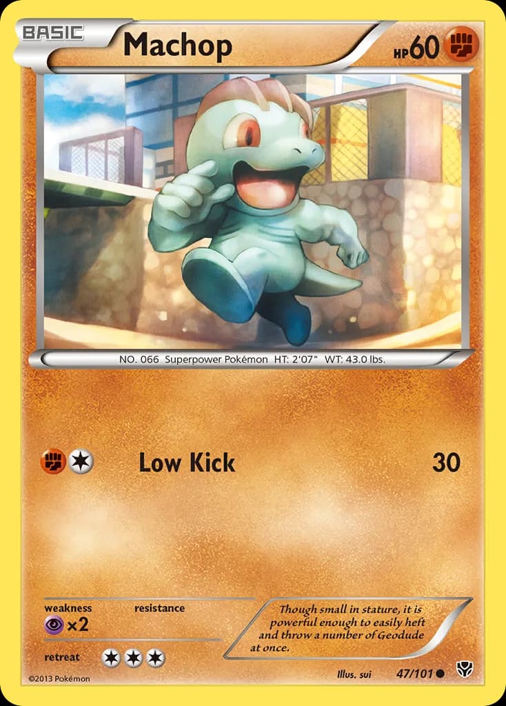 Plasma Blast Machop card front, 47/101