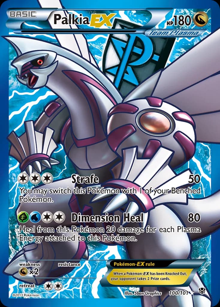Plasma Blast Palkia-EX card front, 100/101
