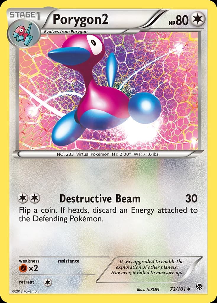 Plasma Blast Porygon2 card front, 73/101