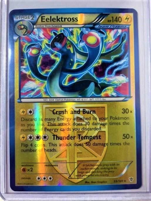 Eelektross reverse holo card front, Plasma Blast 33/101