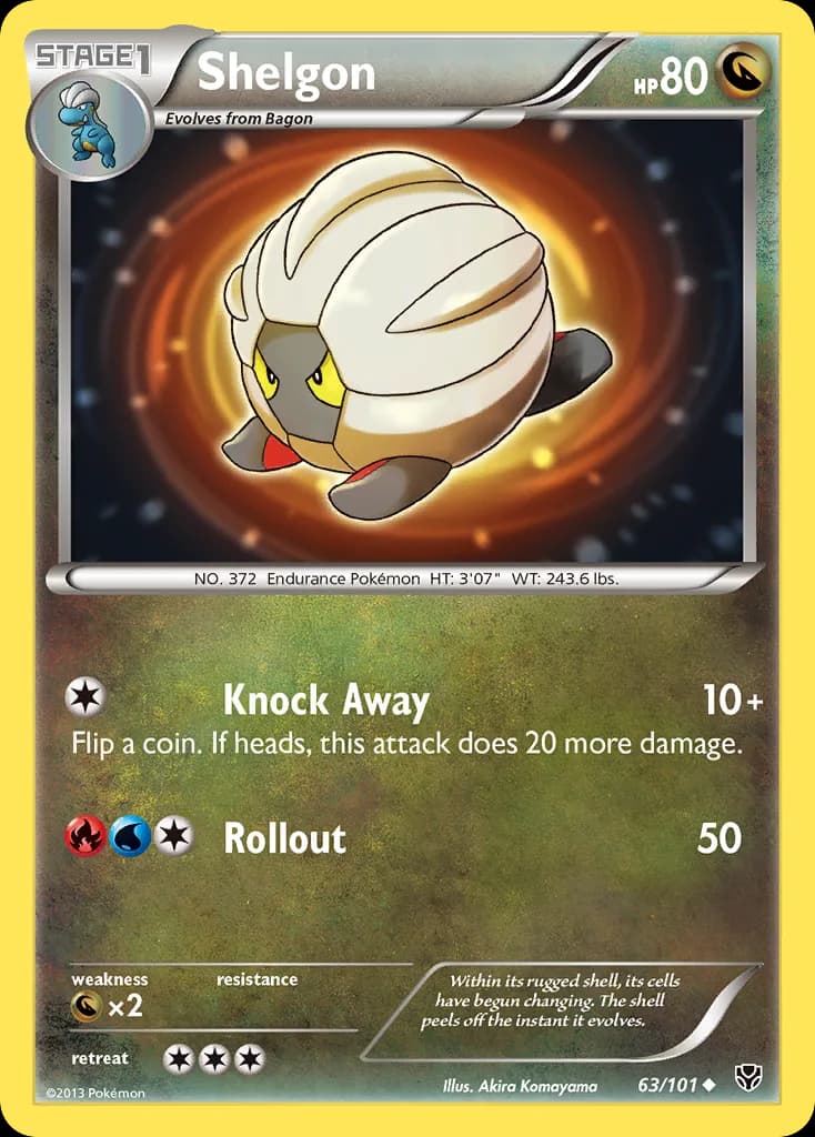 Plasma Blast Shelgon card front, 63/101