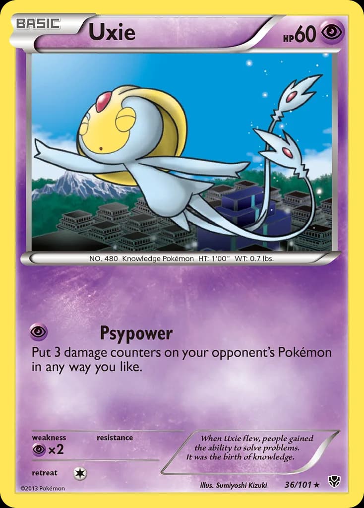 Plasma Blast Uxie card front, 36/101
