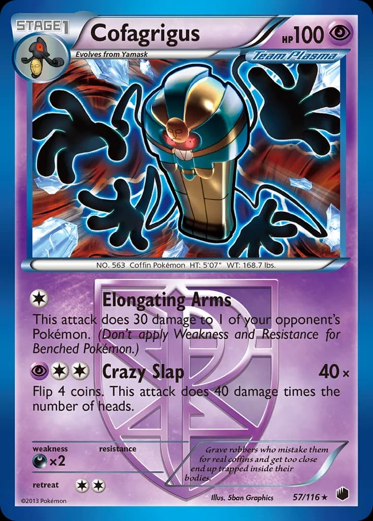 Plasma Freeze Cofagrigus card front, 57/116