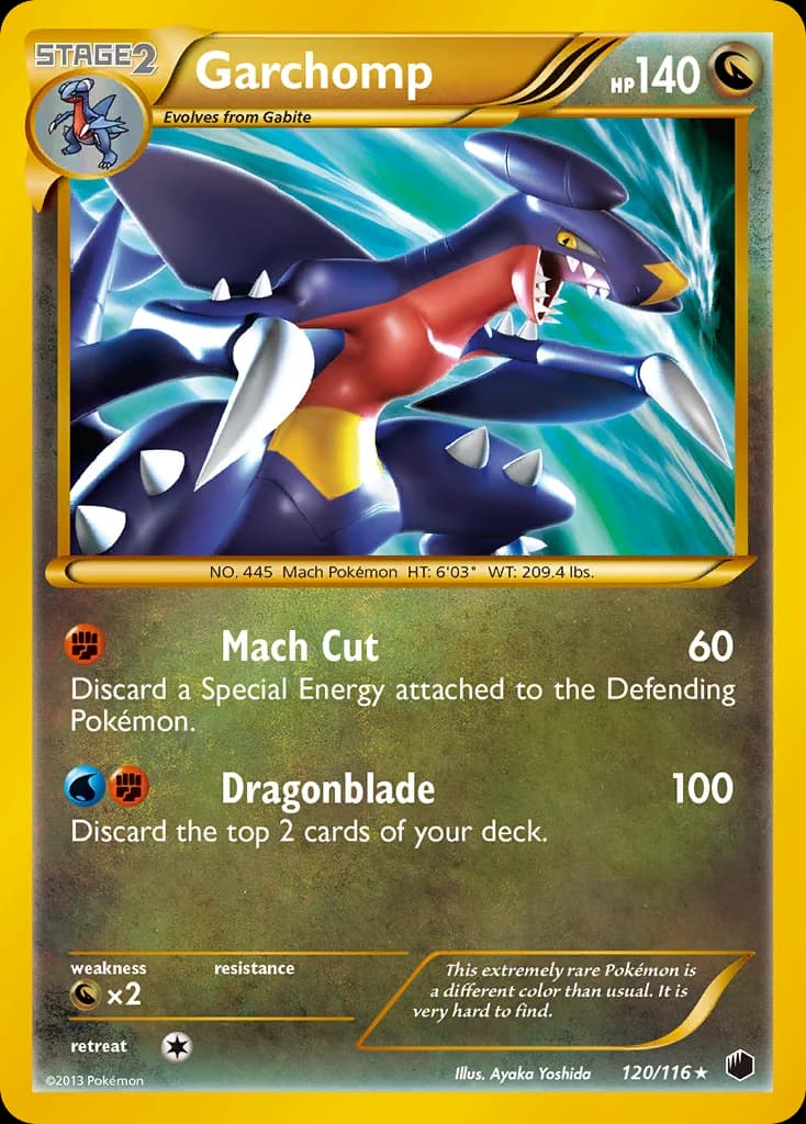 Garchomp card front, Plasma Freeze 120/116