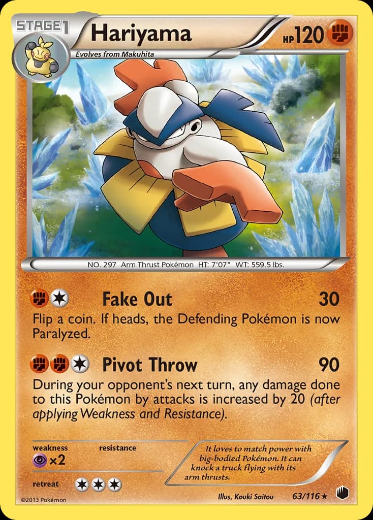 Plasma Freeze Hariyama card front, 63/116