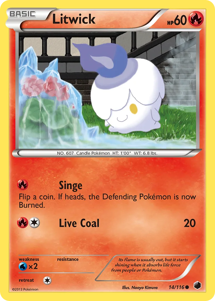 Plasma Freeze Litwick card front, 14/116