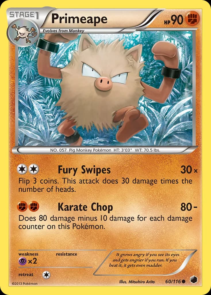 Plasma Freeze Primeape card front, 60/116