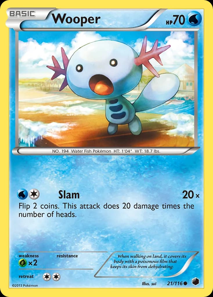 Plasma Freeze Wooper card front, 21/116