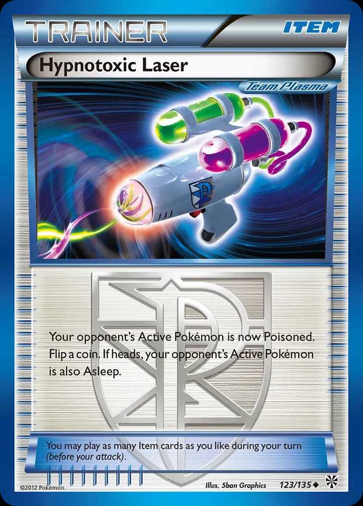 Plasma Storm Hypnotoxic Laser card front, 123/135