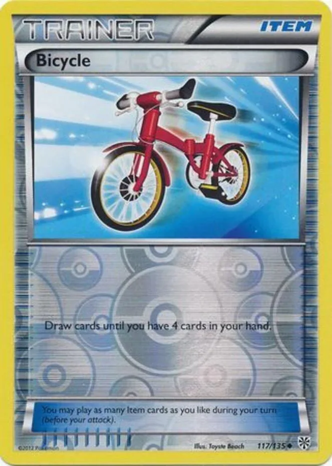 Bicycle reverse holo card front, Plasma Storm 117/135