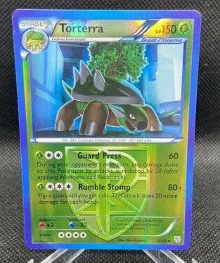 Torterra reverse holo card front, Plasma Storm 3/135