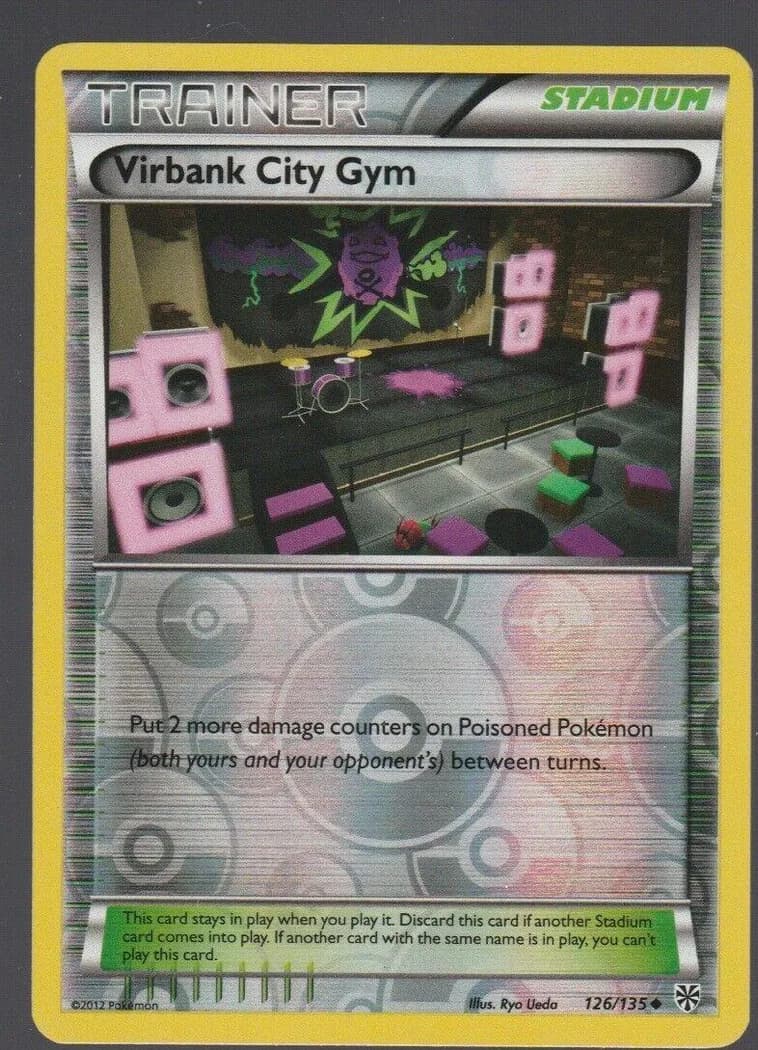 Virbank City Gym reverse holo card front, Plasma Storm 126/135