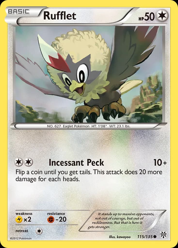 Plasma Storm Rufflet card front, 115/135