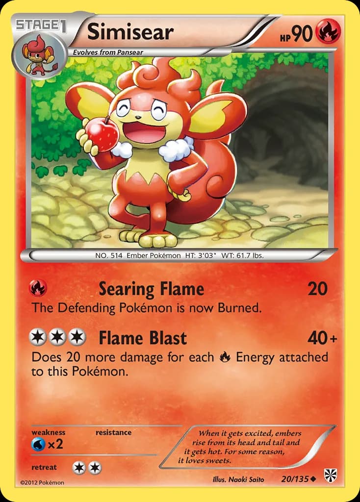 Plasma Storm Simisear card front, 20/135