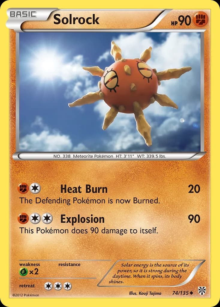 Plasma Storm Solrock card front, 74/135