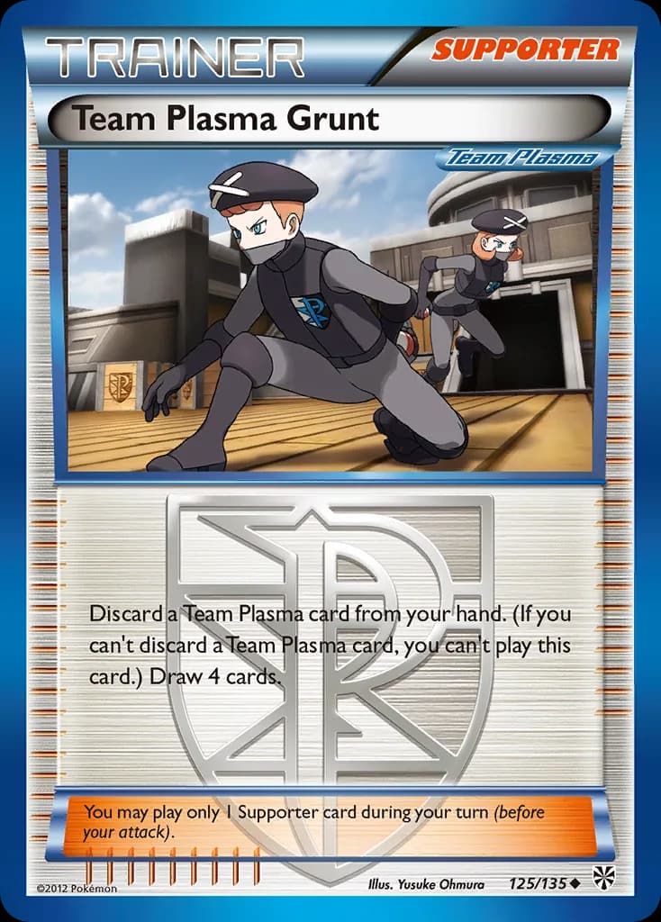 Plasma Storm Team Plasma Grunt card front, 125/135