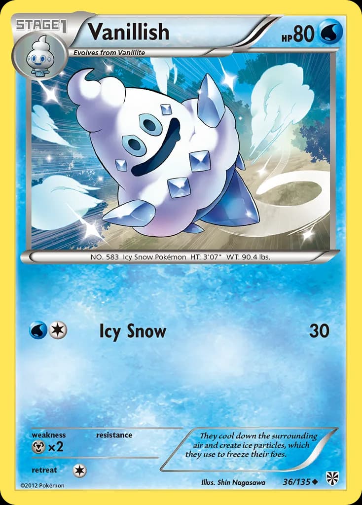 Plasma Storm Vanillish card front, 36/135