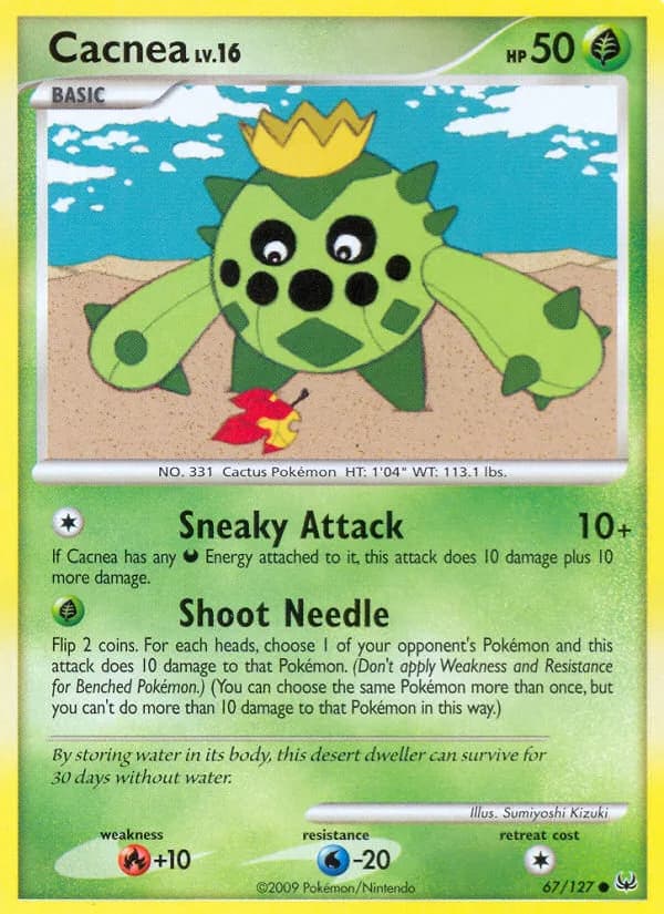 Platinum Cacnea card front, 67/127