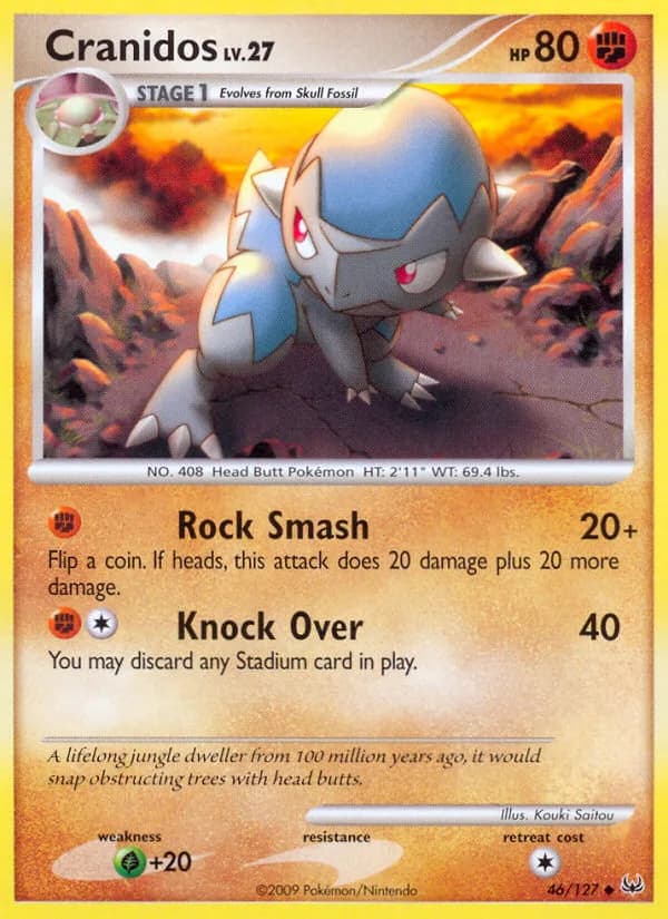 Platinum Cranidos card front, 46/127