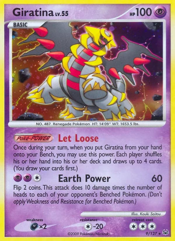 Giratina card front, Platinum 9/127