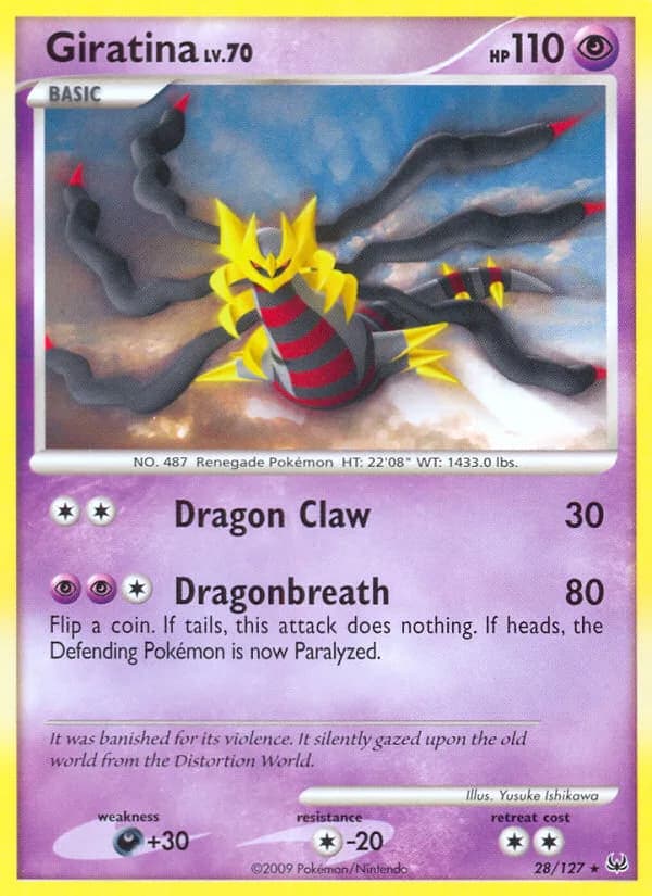 Giratina card front, Platinum 28/127