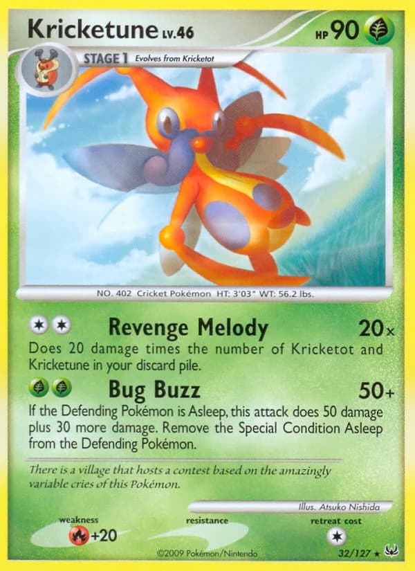Platinum Kricketune card front, 32/127