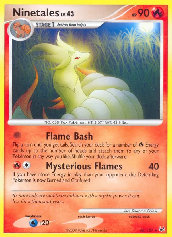 Ninetales card front, Platinum 36/127