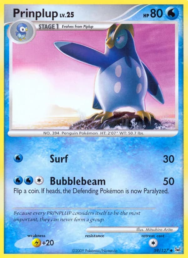Platinum Prinplup card front, 59/127