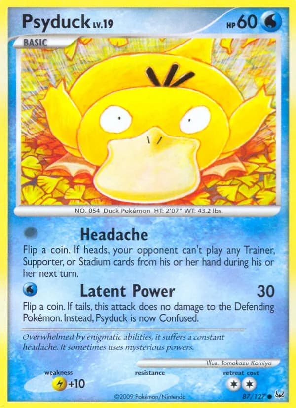 Psyduck card front, Platinum 87/127