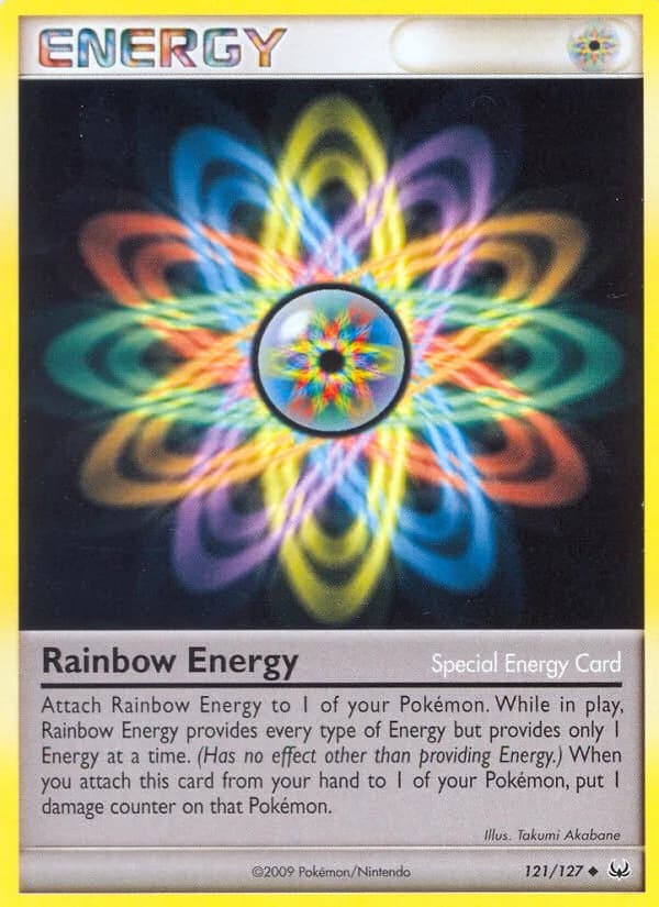 Platinum Rainbow Energy card front, 121/127