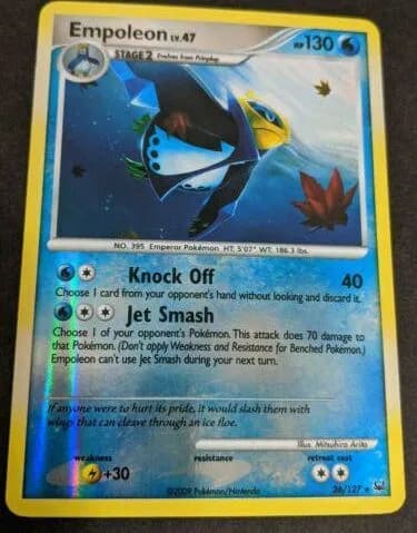 Empoleon reverse holo card front, Platinum 26/127