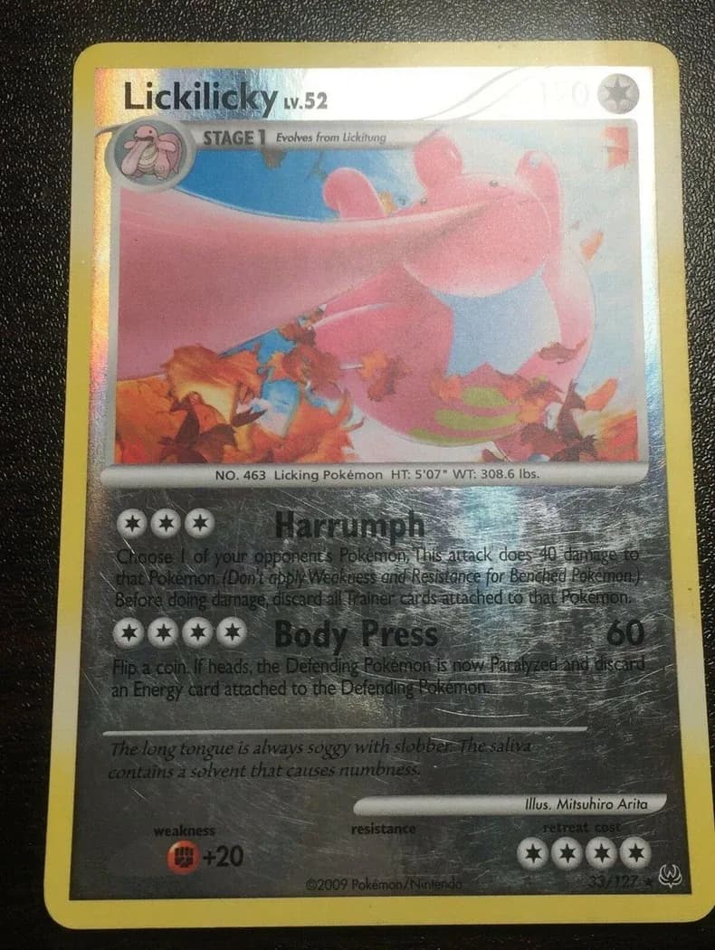 Lickilicky reverse holo card front, Platinum 33/127