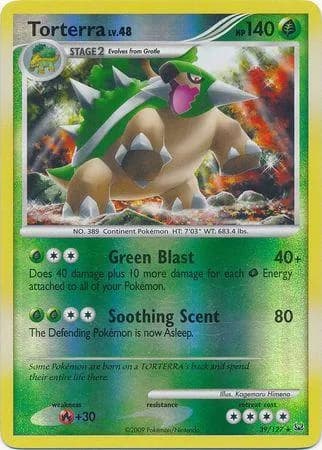 Torterra reverse holo card front, Platinum 39/127
